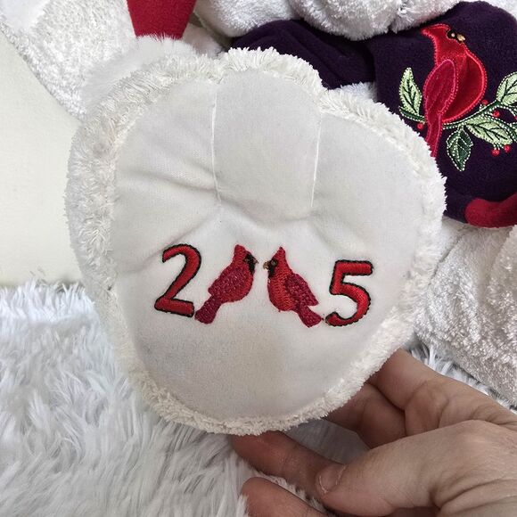 2005 Dan Dee Collector's Choice Teddy Bear Cardinal Bird Scarf & Hat Holiday - Picture 2 of 8